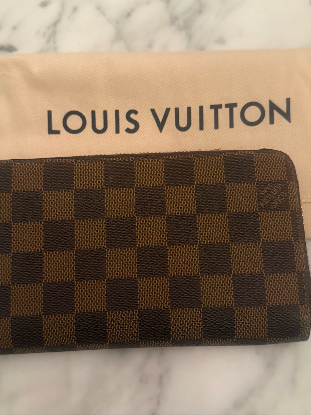 Louis Vuitton Brown Damier Ebene Zippy Wallet